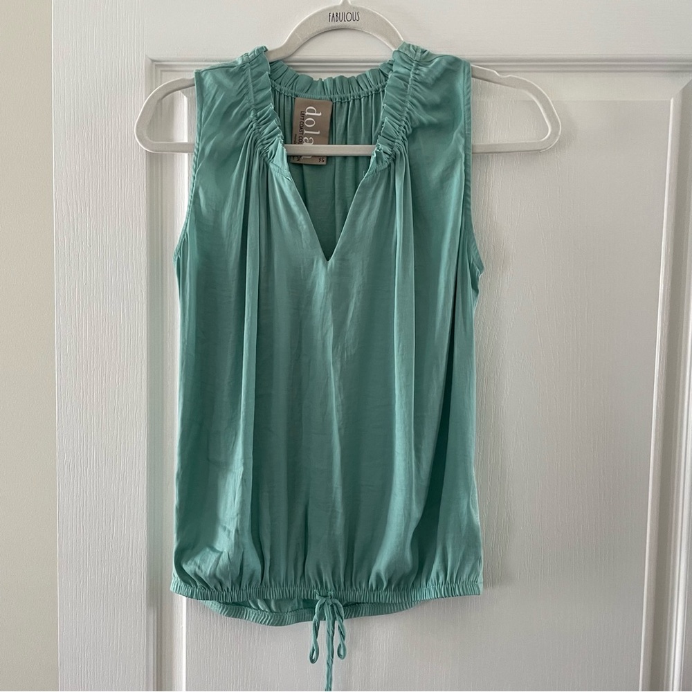 Anthropologie Dolan dark mint green boho top